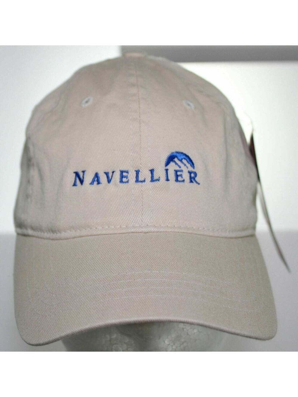 NWT Navellier Calculated Investing Baseball Hat Fitted Cap Size L/XL - Khaki